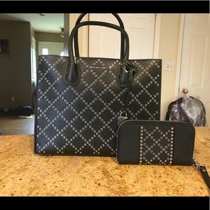Michael Kors Mercer leather tote and wallet